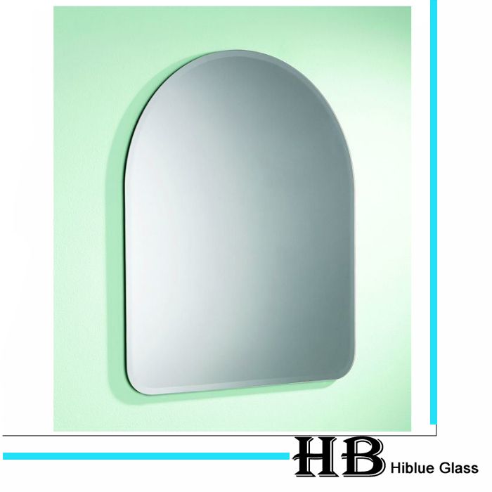 Oval Frameless Mirror With 18mm Beveled Edge With Round Frameless Beveled Mirrors (Photo 12 of 15)