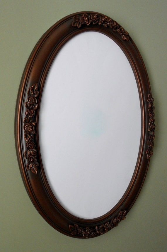 Oval Mirror With Oil Rubbed Bronze Color Frame.wallaccents For Oil Rubbed Bronze Finish Oval Wall Mirrors (Photo 9 of 15)