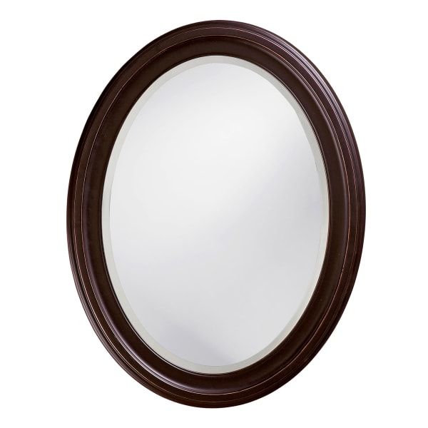 Oval Oil Rubbed Bronze Mirror With Wooden Grooves Frame — Pier 1 Regarding Oil Rubbed Bronze Finish Oval Wall Mirrors (Photo 6 of 15)