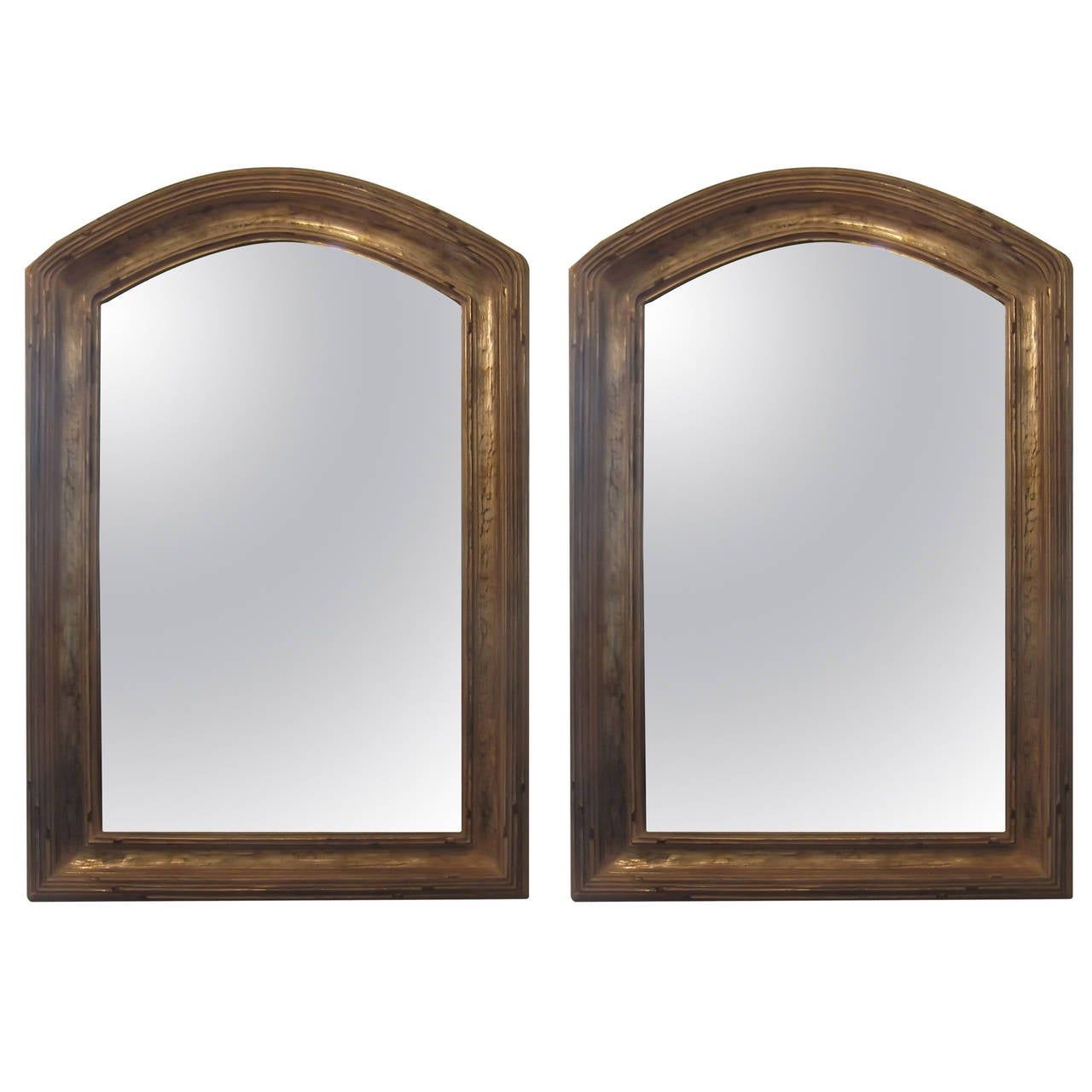 Pair Of Giltwood Arched Top Mirrors At 1stdibs Inside Gold Arch Top Wall Mirrors (View 7 of 15)