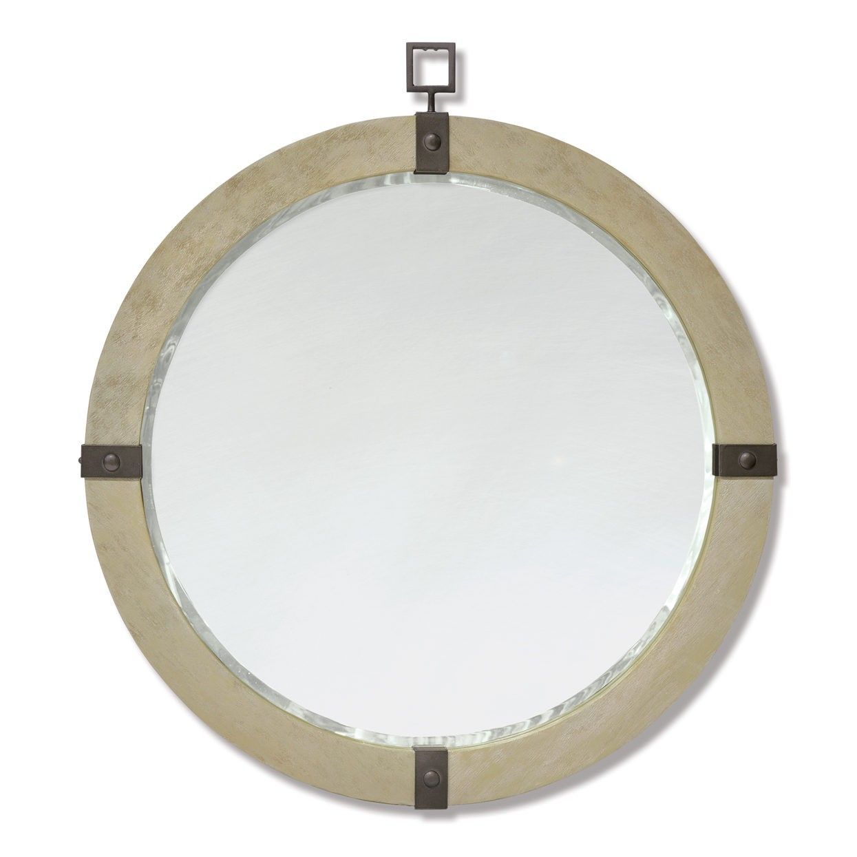 Palecek Brockton Round Mirror | Round Wall Mirror, Mirror Wall, Mirror Within Jagged Edge Round Wall Mirrors (Photo 12 of 15)