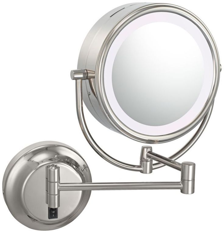 Polished Nickel 9" Wide Led Hardwire Vanity Mirror – | Led Vanity Intended For Nickel Floating Wall Mirrors (View 5 of 15)