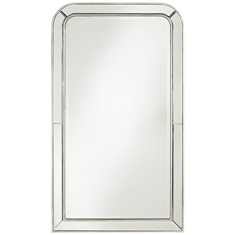 Possini Finnley Champagne 26" X 45" Frameless Wall Mirror – #11t09 With Cut Corner Frameless Beveled Wall Mirrors (Photo 3 of 15)
