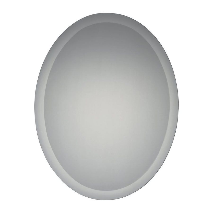 Quoizel Reflections 28 In L X 22 In W Beveled Frameless Oval Wall With Regard To Oval Beveled Frameless Wall Mirrors (View 5 of 15)