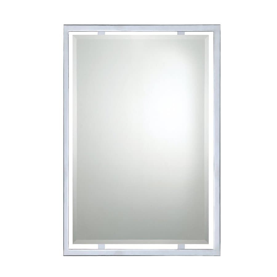 Quoizel Reflections 32 In L X 22 In W Polished Chrome Beveled Wall Inside Polished Chrome Wall Mirrors (View 7 of 15)