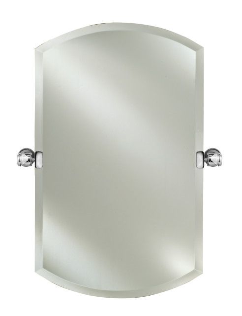 Radiance Frameless Bevel Double Arch Tilt Mirror, Satin Brass, 24"x38 Regarding Crown Arch Frameless Beveled Wall Mirrors (View 4 of 15)