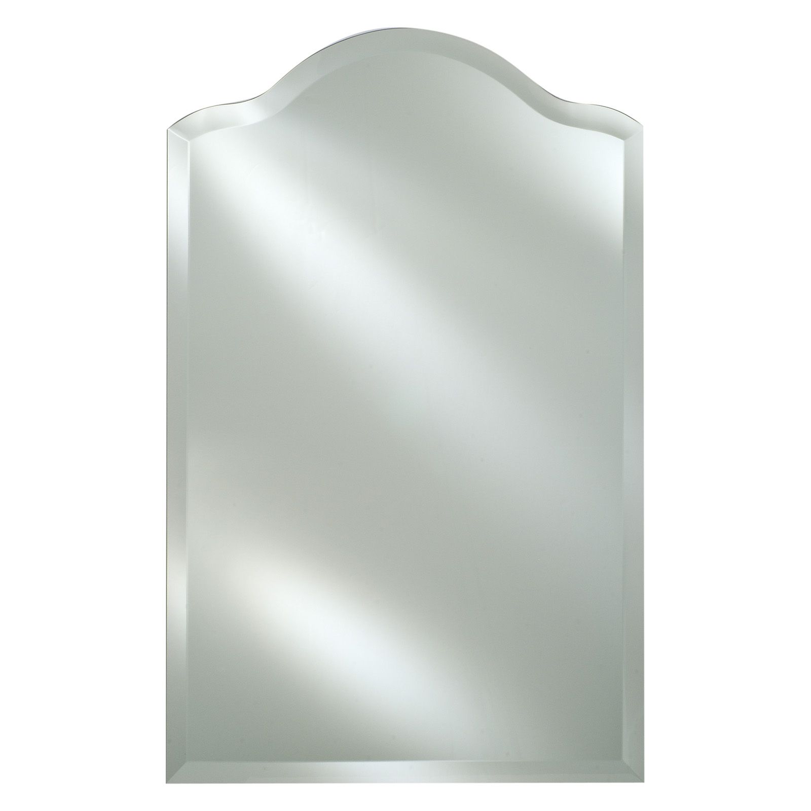 Radiance Frameless Decorative Arch Vanity / Wall Mirror – Mirrors At With Regard To Crown Arch Frameless Beveled Wall Mirrors (View 7 of 15)