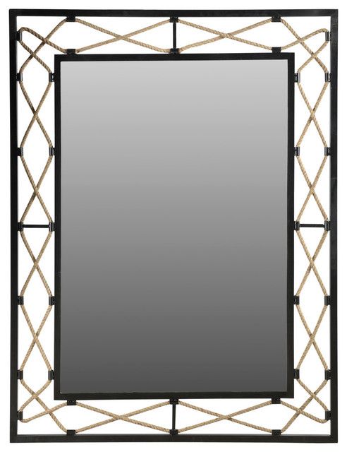 Redondo Rigby Mirror With Iron Frame And Decorative Rope Inserts For Iron Frame Handcrafted Wall Mirrors (View 12 of 15)