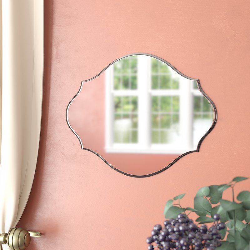 Reign Frameless Oval Scalloped Beveled Wall Mirror | Accent Mirrors For Polygonal Scalloped Frameless Wall Mirrors (View 12 of 15)