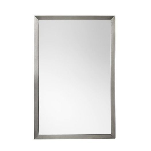 Ronbow Contemporary 23" X 34" Metal Framed Bathroom Mirror In Brushed Throughout Drake Brushed Steel Wall Mirrors (View 4 of 15)