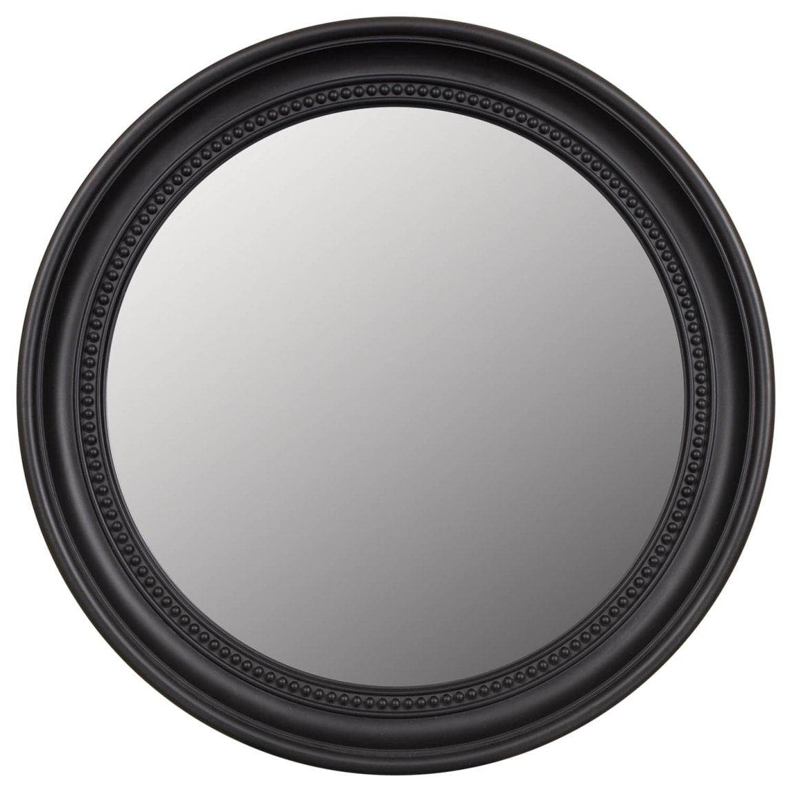 Round Beaded Mirror – Black | Home Accessories – B&m Pertaining To Round Beaded Trim Wall Mirrors (View 9 of 15)