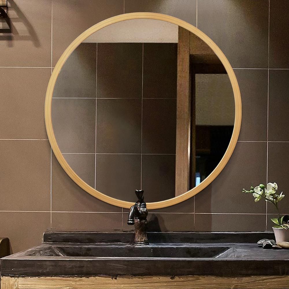 Round Black Frame Wall Mirror Dfs 03 | Led Mirror Manufacturer Backlit In Round Bathroom Wall Mirrors (View 9 of 15)