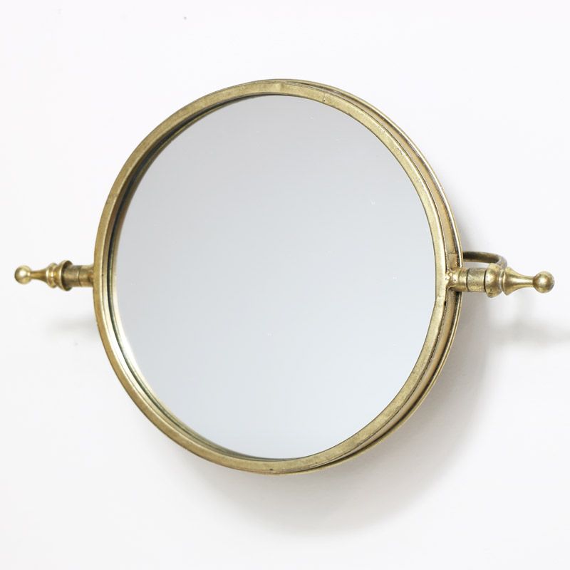 Round Gold Adjustable Wall Mirror – Windsor Browne Regarding Gold Black Rounded Edge Wall Mirrors (View 14 of 15)