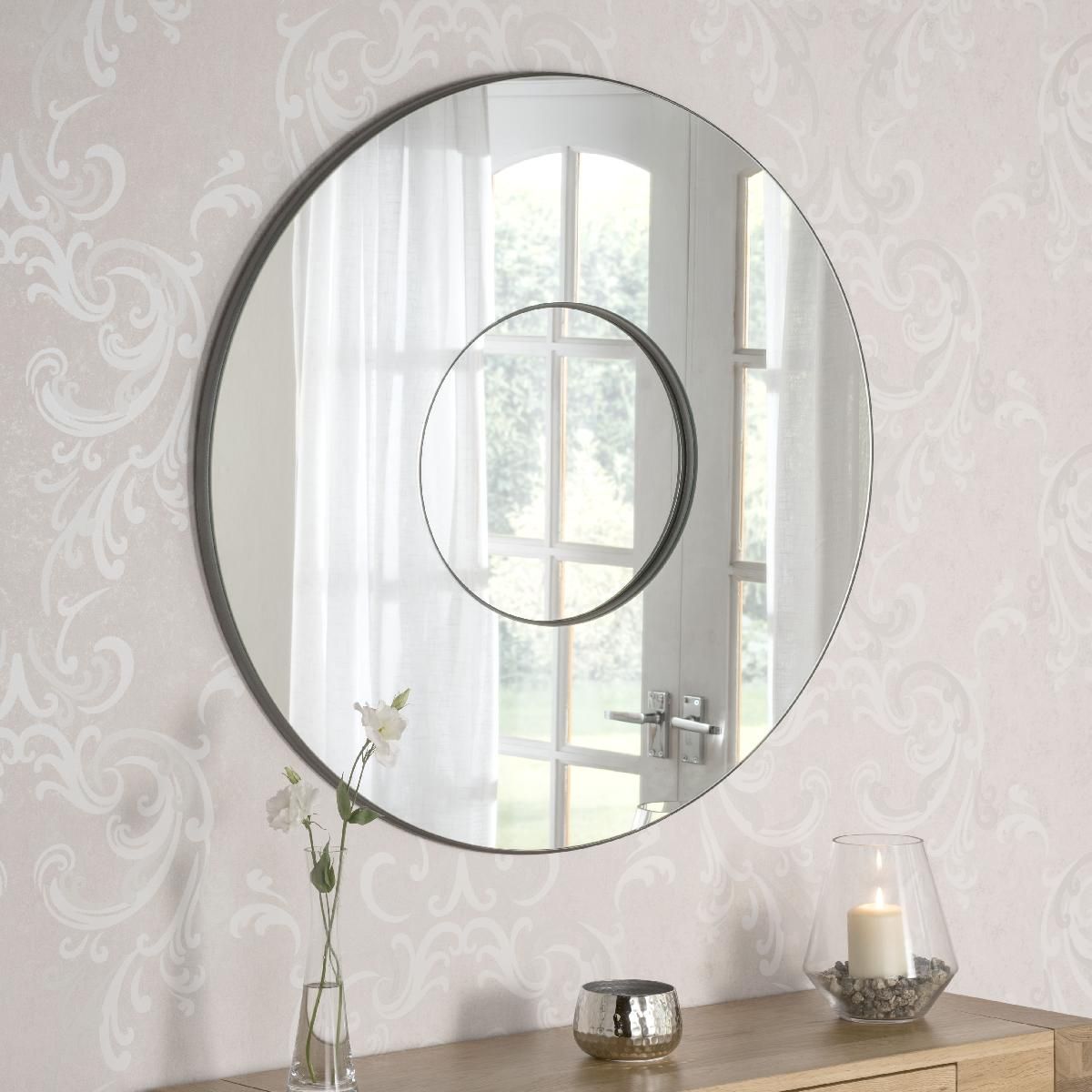Round Plain Frameless Wall Mirror – £315.00 – Mirror Shop Uk Pertaining To Frameless Round Beveled Wall Mirrors (Photo 2 of 15)