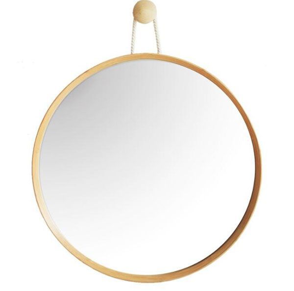 Round Wall Bathroom Bamboo Wood Mirrors Manufacturers China For Round Bathroom Wall Mirrors (View 1 of 15)