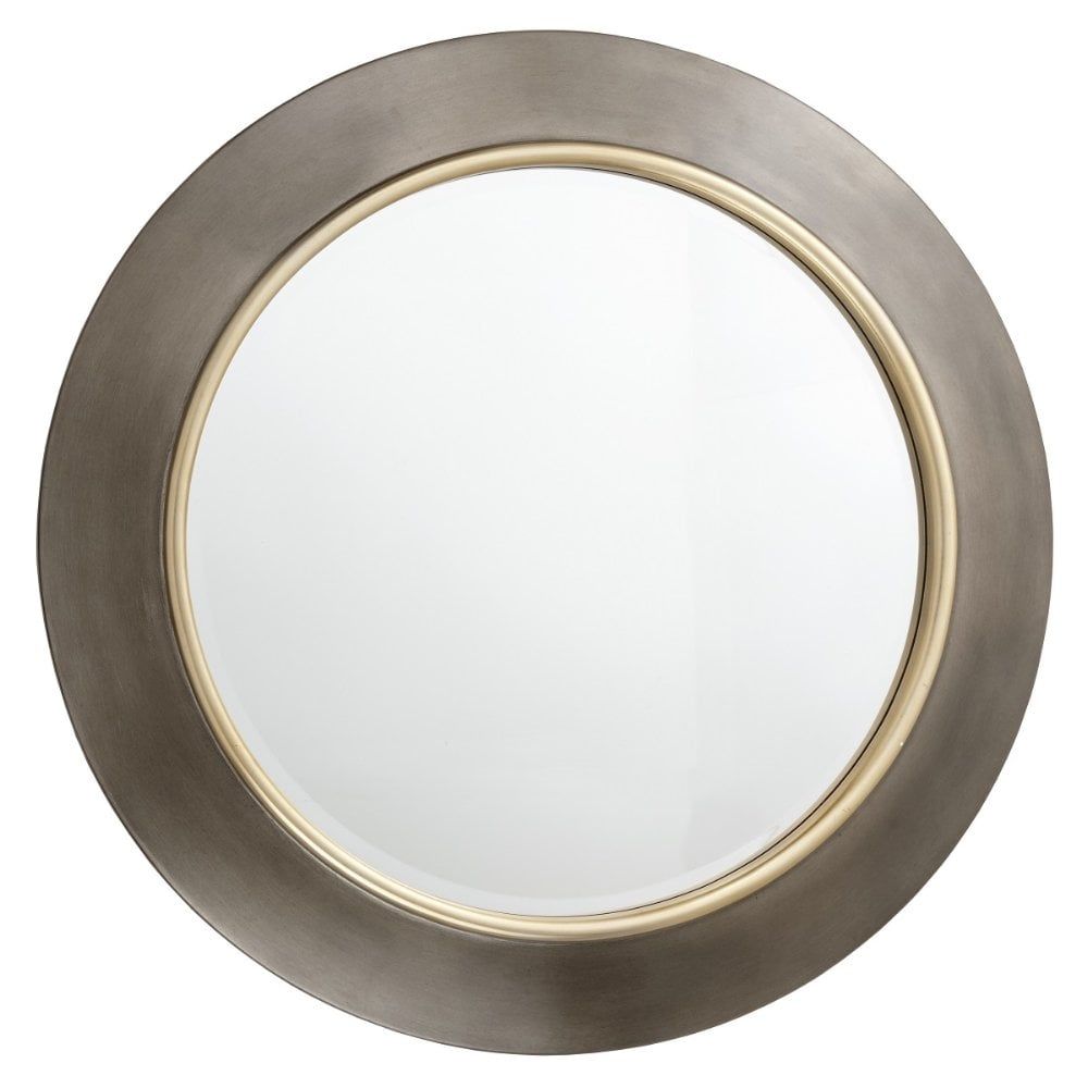 Rv Astley Gudio Brushed Gun Metal Mirror – Wall Decor From No18 In Drake Brushed Steel Wall Mirrors (View 12 of 15)