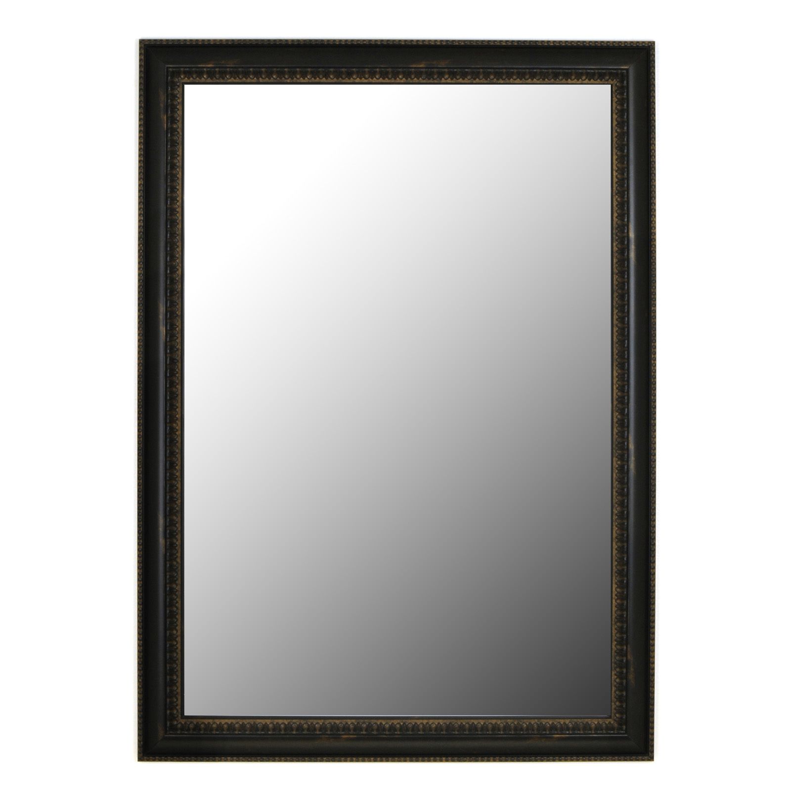 Second Look Mirrors Beaded Copper Black Petite Wall Mirror – Mirrors At Throughout Black Beaded Rectangular Wall Mirrors (View 7 of 15)
