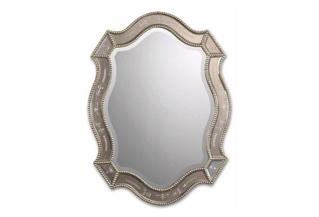 Serena Oval Wall Mirror, Gold | Etched Mirror, Gold Mirror Wall, Mirror Inside Antique Gold Etched Wall Mirrors (View 3 of 15)