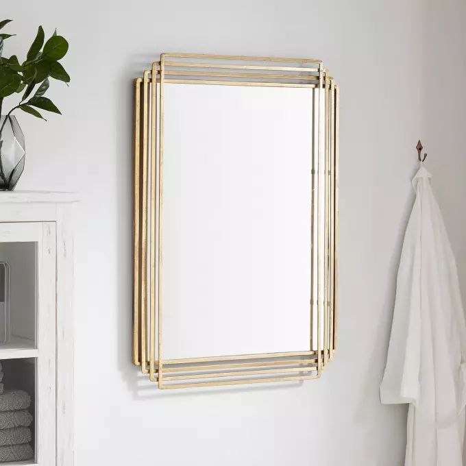 Sethfield Decorative Vanity Mirror | Gold Mirror Bathroom, Gold Vanity Throughout Gold Bamboo Vanity Wall Mirrors (View 1 of 15)