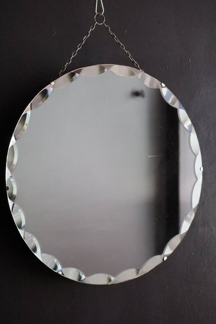 Shimmering Round Vintage Mirror Sunburst Frameless Shape With With Jagged Edge Round Wall Mirrors (Photo 6 of 15)