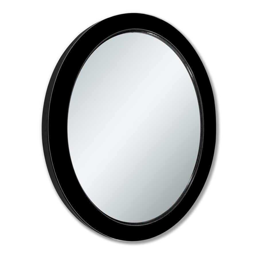 Shop Allen + Roth Black Beveled Oval Wall Mirror At Lowes With Oval Beveled Wall Mirrors (View 7 of 15)