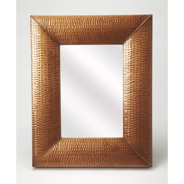 Shop Butler Lehigh Hammered Copper Frame Iron Wall Mirror – Free For Iron Frame Handcrafted Wall Mirrors (View 13 of 15)