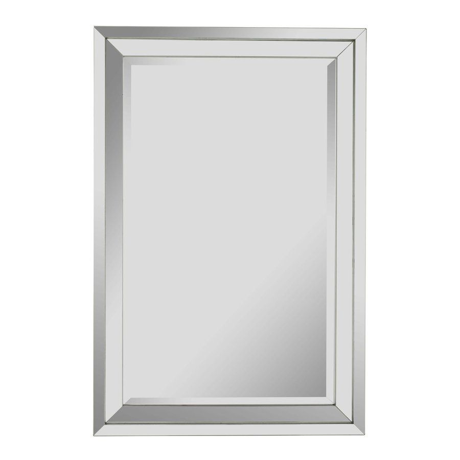 Shop Cooper Classics Paula 24 In X 36 In Beveled Rectangle Frameless Pertaining To Square Frameless Beveled Wall Mirrors (View 2 of 15)