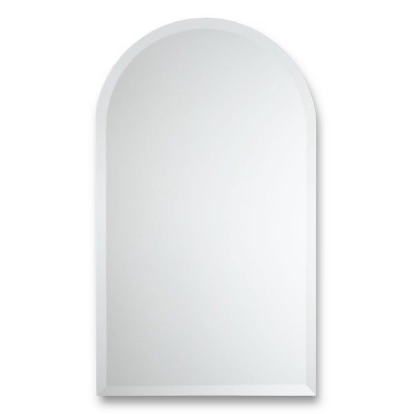Shop Frameless Arched Top Beveled Wall Mirror – Silver – Free Shipping Intended For Crown Frameless Beveled Wall Mirrors (View 8 of 15)