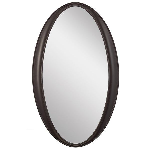 Shop Laurn Oval Black Framed Wall Mirror – Free Shipping Today Regarding Nickel Framed Oval Wall Mirrors (View 3 of 15)