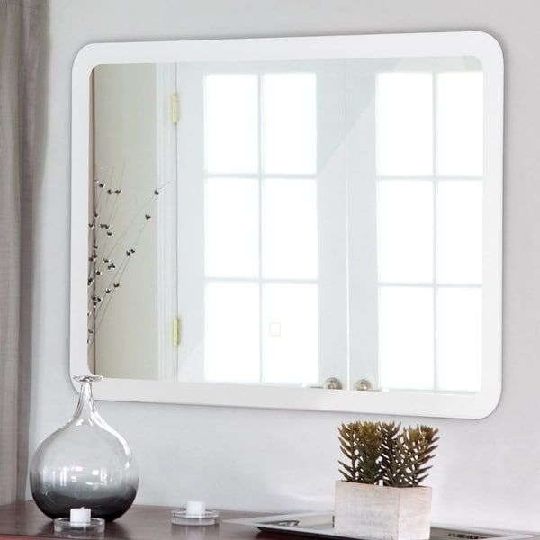 Shop Led Wall Mounted Bathroom Rounded Arc Corner Mirror W/ Touch With Regard To Cut Corner Wall Mirrors (View 9 of 15)
