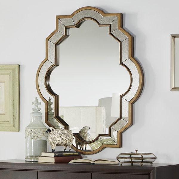 Shop Paisley Oval Quatrefoil Frame Accent Wall Mirror – Free Shipping Intended For Bronze Quatrefoil Wall Mirrors (View 6 of 15)