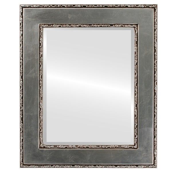 Shop Paris Framed Round Mirror In Silver Leaf With Brown Antique Regarding Antique Gold Leaf Round Oversized Wall Mirrors (View 13 of 15)