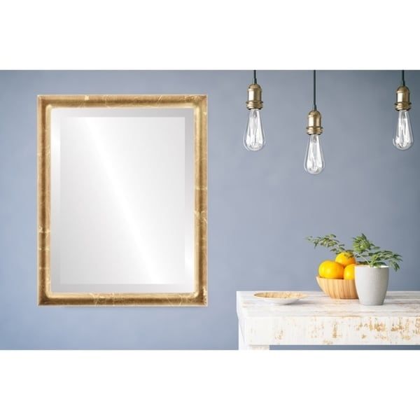 Shop Pasadena Framed Rectangle Mirror In Champagne Gold – Antique Gold Regarding Warm Gold Rectangular Wall Mirrors (View 13 of 15)