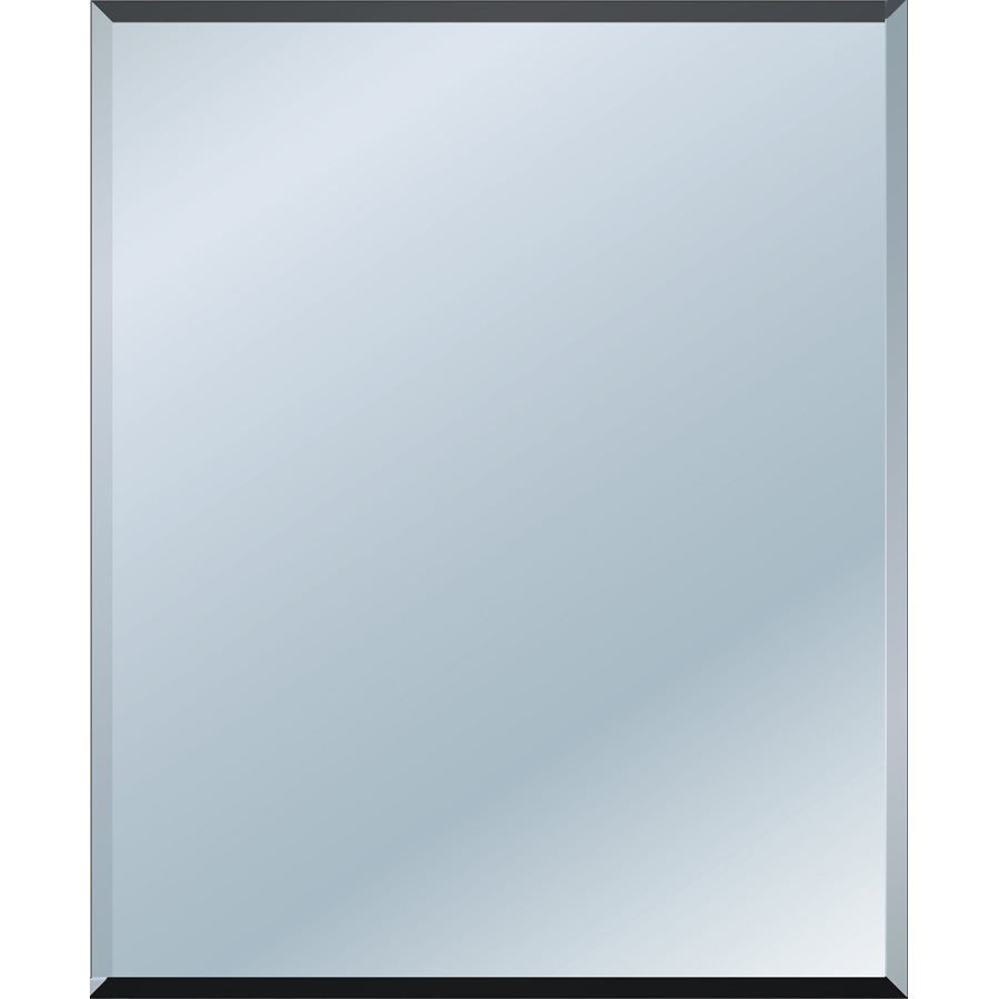 Shop Style Selections 36 In X 48 In Silver Beveled Rectangle Frameless Within Frameless Rectangular Beveled Wall Mirrors (View 13 of 15)
