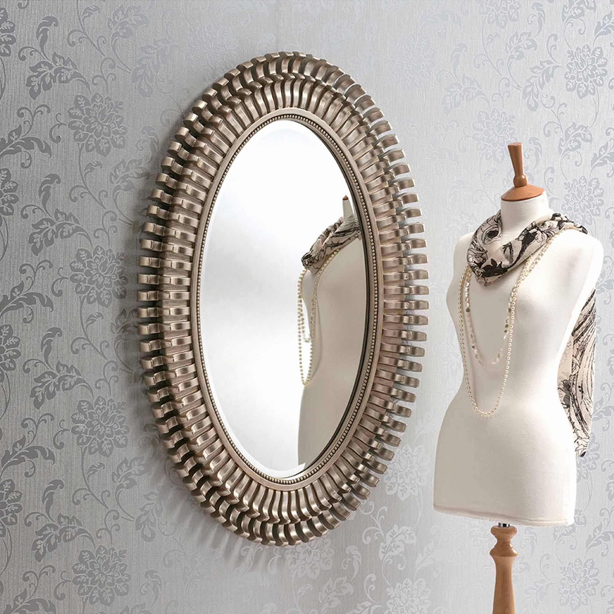 Silver Decorative Mirror For Silver Decorative Wall Mirrors (Photo 11 of 15)