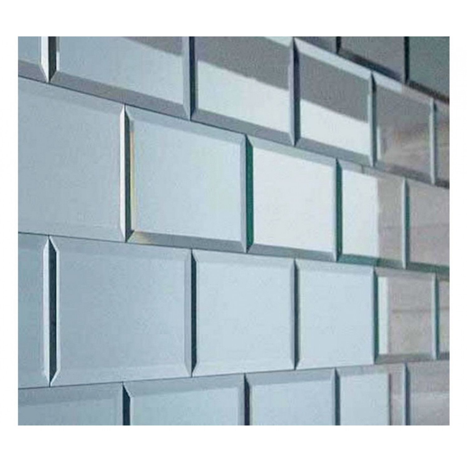Silver Mirror Bevel Edge Mirror Wall Tiles 20cm X  (View 15 of 15)