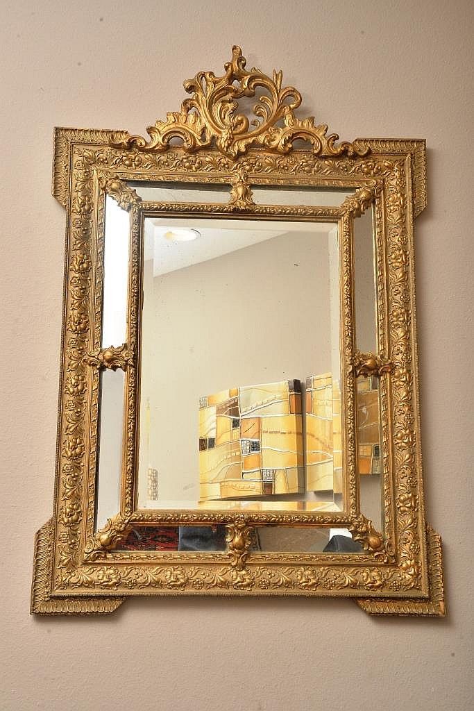 Sold Price: Antique Gold Painted Wall Mirror – November 6, 0116 2:00 Pm Est Within Antique Gold Scallop Wall Mirrors (View 1 of 15)