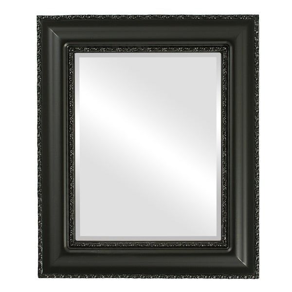 Somerset Framed Rectangle Mirror In Matte Black – Overstock – 20599490 For Matte Black Rectangular Wall Mirrors (View 5 of 15)