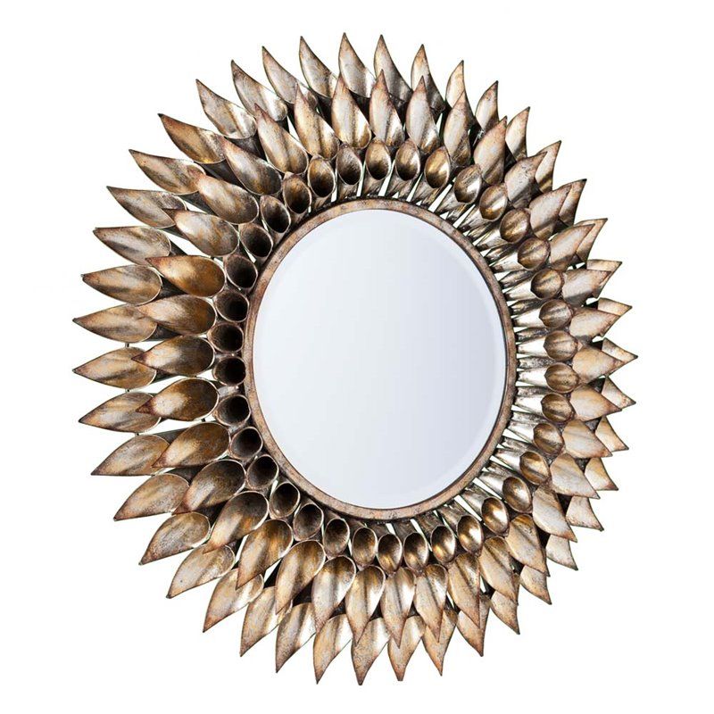Southern Enterprises Leandro Round Decorative Wall Mirror – Ws8914 Pertaining To Uneven Round Framed Wall Mirrors (View 14 of 15)