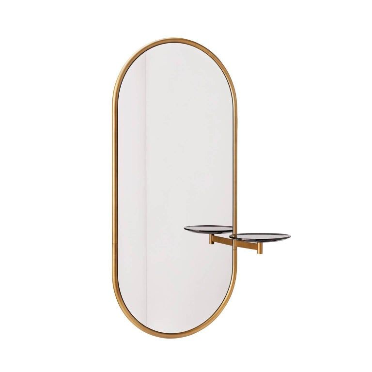 Sp01 Michelle Wall Mirror In Black Marbletim Rundle | Mirror Wall In Matte Black Square Wall Mirrors (View 15 of 15)