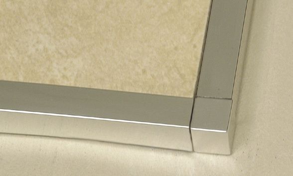 Square Edge Tile Trim In Mirror Stainless Steel Regarding Tile Edge Mirrors (View 3 of 15)