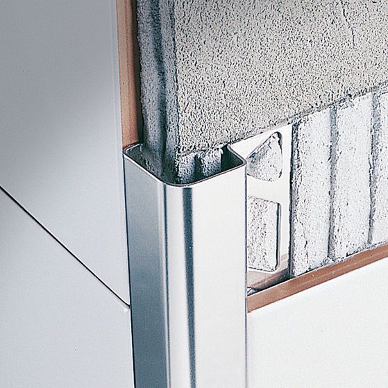 Stainless Steel Edge Trim – Roundcorner Re – Profilitec – For Tiles In Cut Corner Edge Wall Mirrors (View 2 of 15)
