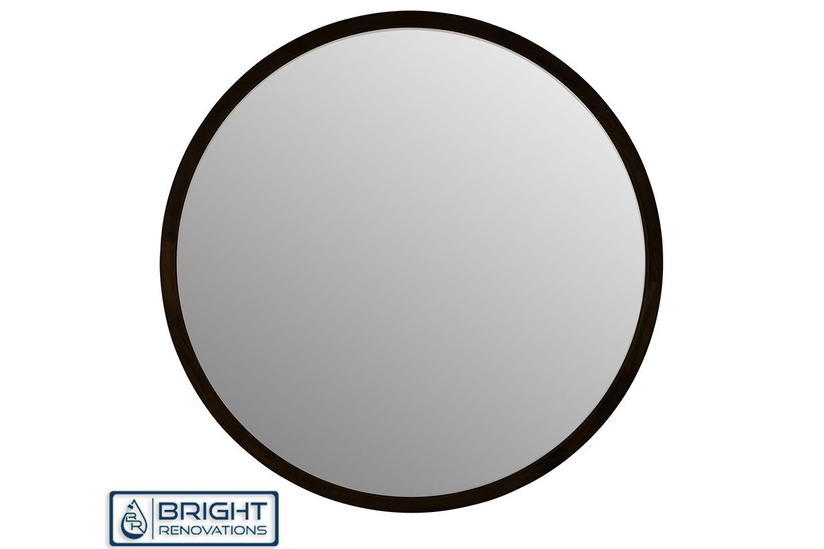 Sylinn Round Mirror With Matte Black Frame 750mm Intended For Matte Black Round Wall Mirrors (Photo 3 of 15)