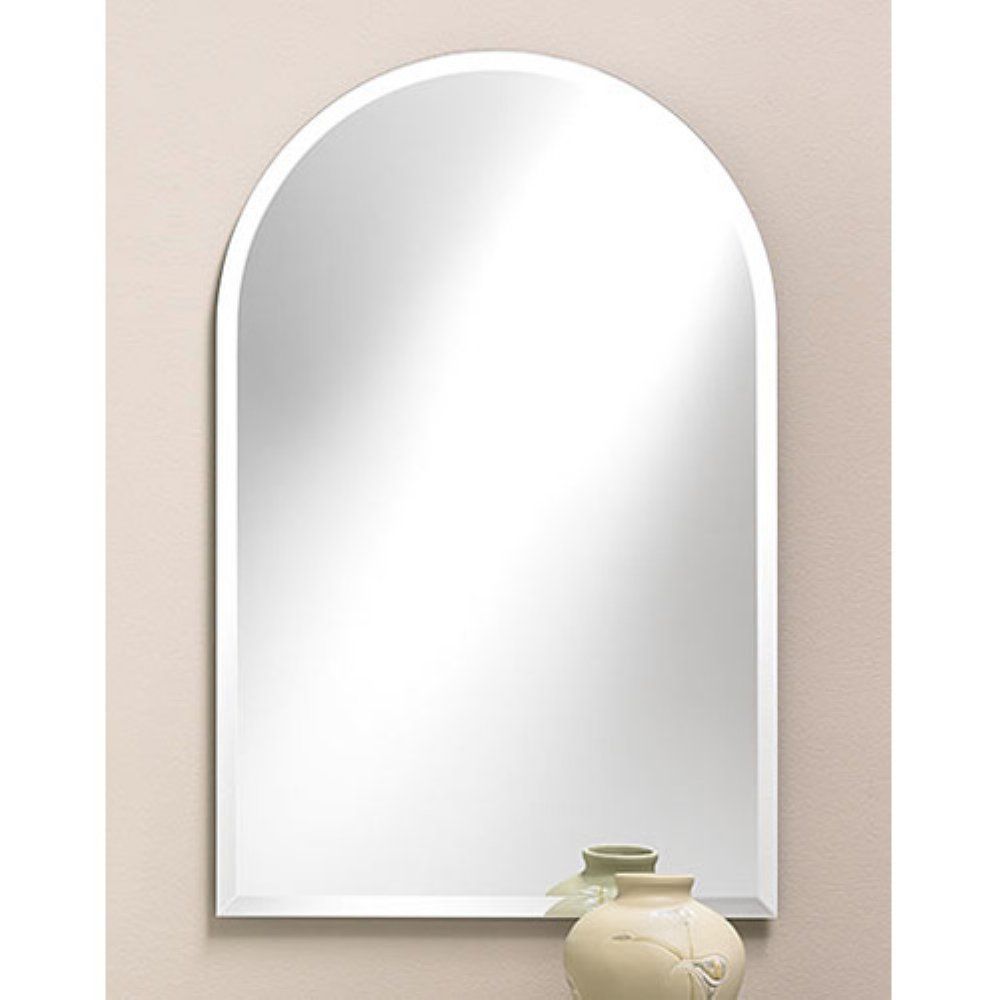 The Better Bevel Frameless Arched Wall Mirror – 19w X 32h In. | Arched Throughout Crown Frameless Beveled Wall Mirrors (Photo 1 of 15)