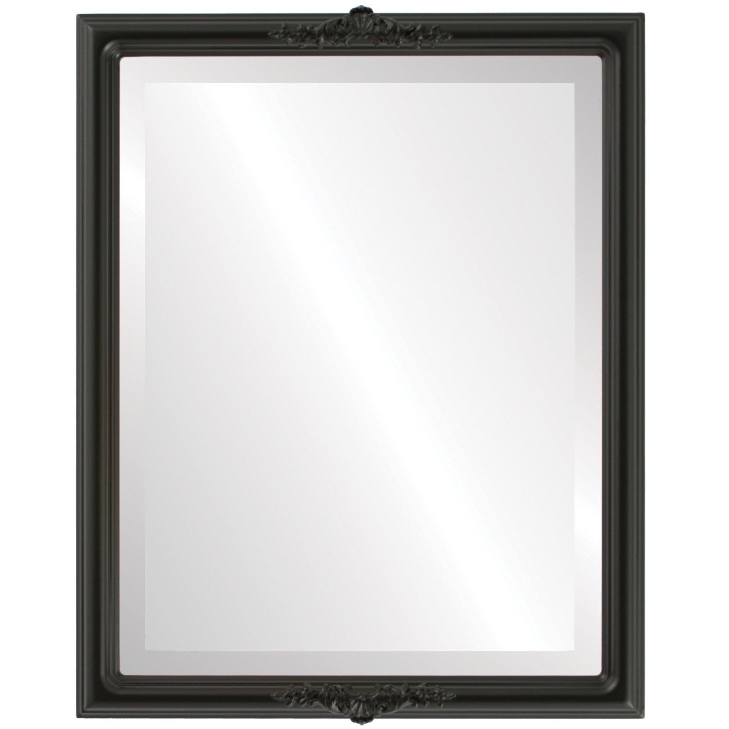 The Oval And Round Mirror Store Contessa Framed Rectangle Mirror In In Matte Black Rectangular Wall Mirrors (Photo 4 of 15)