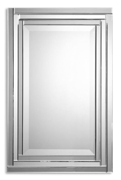 This Frameless Mirror Is Constructed Of Stepped, Bevel Mirrors With In Frameless Rectangular Beveled Wall Mirrors (View 12 of 15)