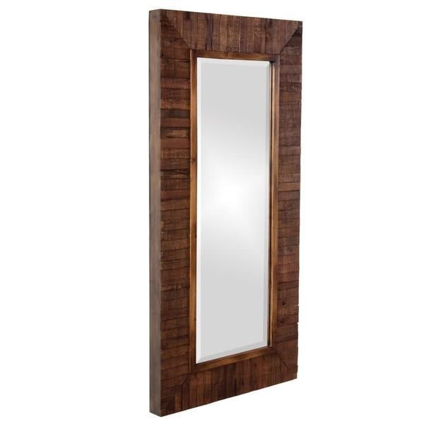 Timberlane Rustic Wood Plank Framed Mirror – Free Shipping Today Within Rustic Industrial Black Frame Wall Mirrors (Photo 12 of 15)
