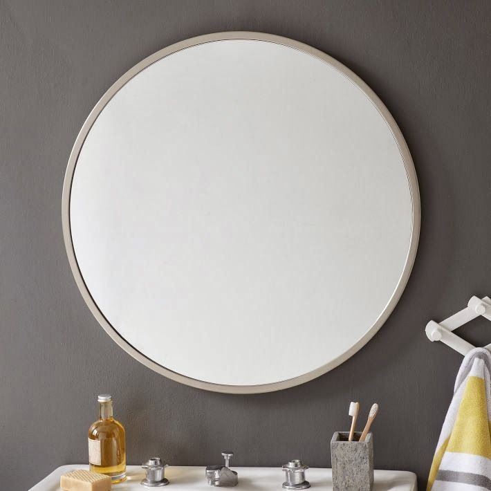 To Da Loos: West Elm Has Jumped On The Round Mirror Band Wagon! With Nickel Framed Oval Wall Mirrors (View 13 of 15)