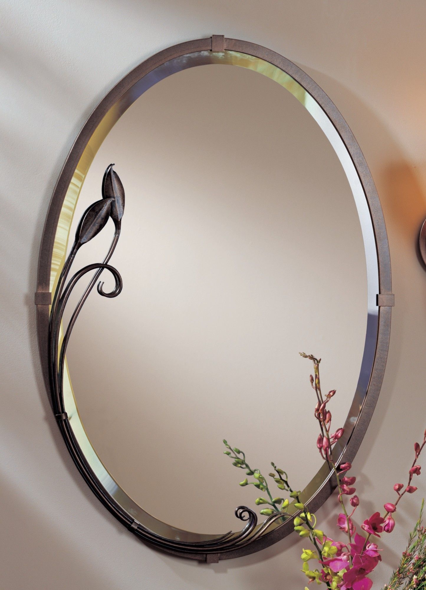 Traditional Beveled Accent Mirror | Oval Mirror, Mirror, Wall Mounted With Regard To Oval Beveled Wall Mirrors (View 12 of 15)