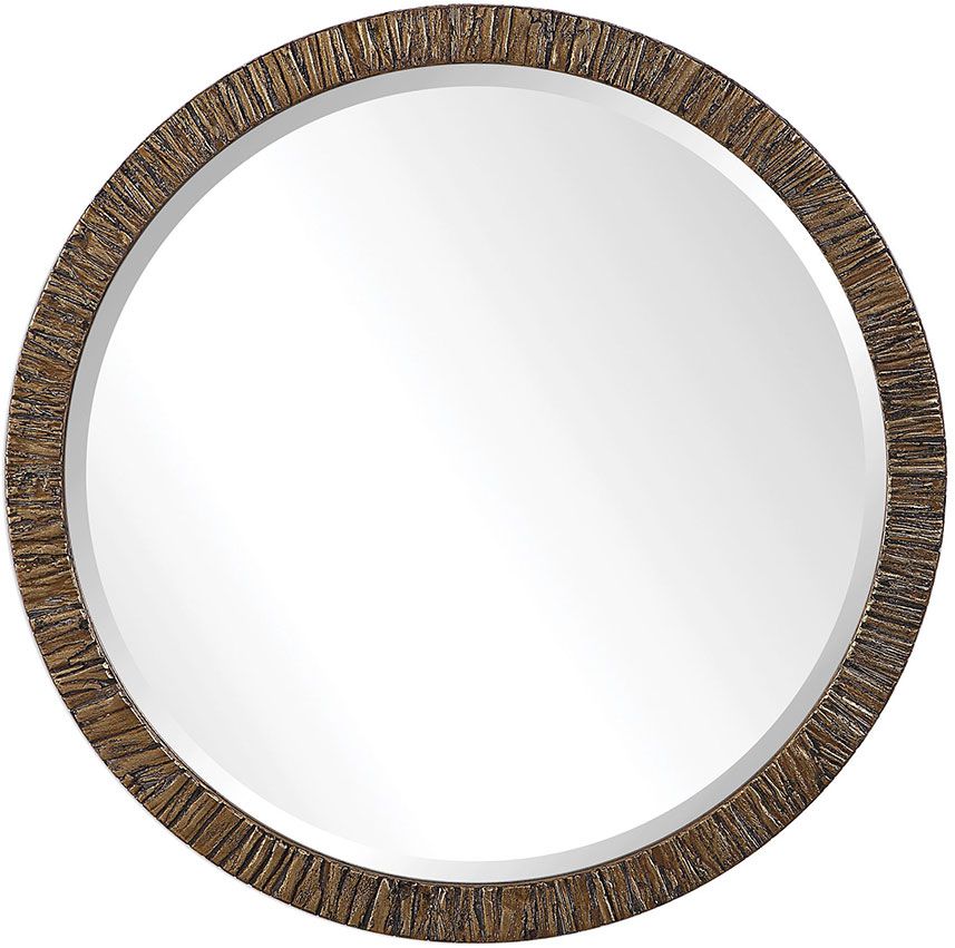 Uttermost 09459 Wayde Heavily Distressed Antiqued Metallic Gold Leaf For Butterfly Gold Leaf Wall Mirrors (View 11 of 15)